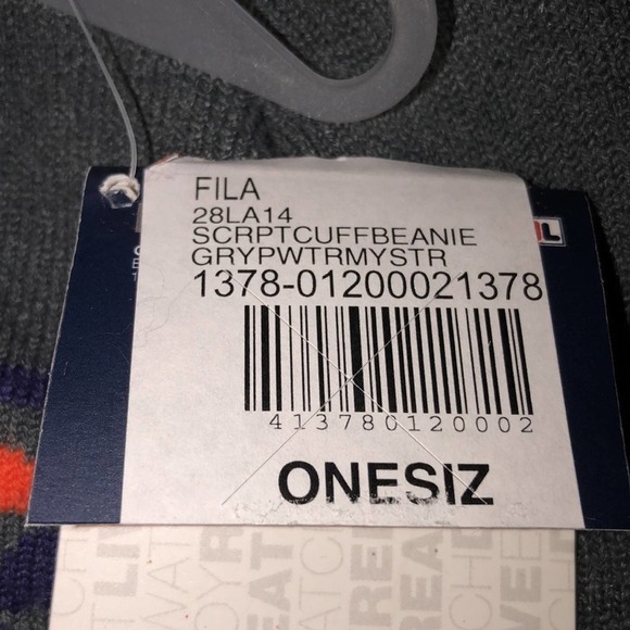 Fila Script Cuff Beanie Knit Hat - Picture 5 of 5